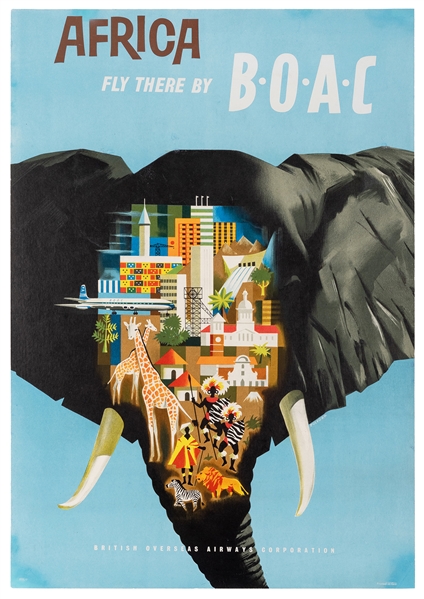  Pulford, Eric (1915–2005). Africa / Fly There by BOAC. Circ...