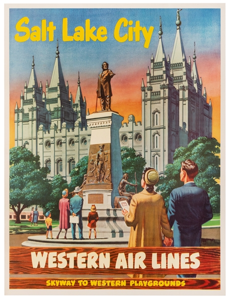  Salt Lake City / Western Air Lines. Circa 1954. An image of...