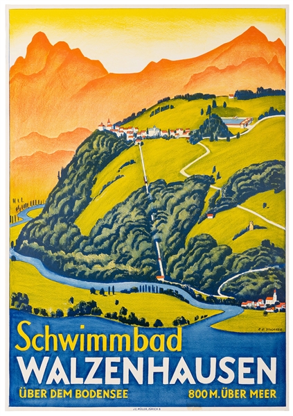  Schlatter, Emil Ernst (1883–1954). Schwimmbad Walzenhausen....