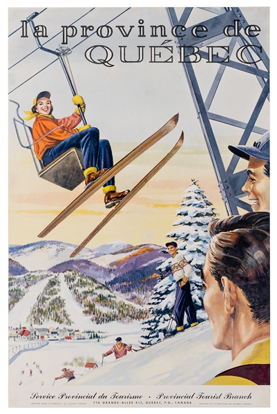  [Skiing] La Province de Quebec. Provincial Tourist Branch, ...