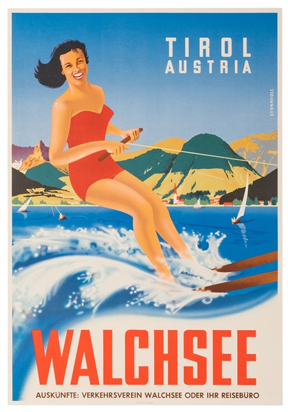  Stummvoll. Tirol Austria / Walchsee. Circa 1940s. Lithograp...