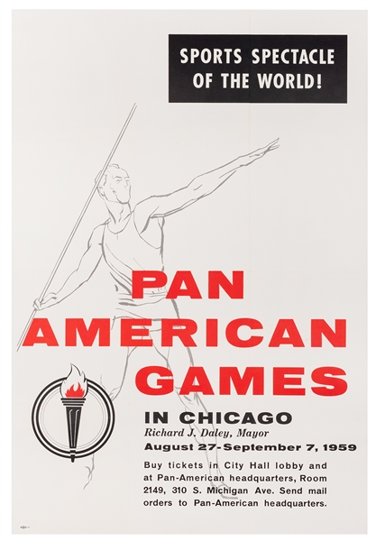  Pan American Games in Chicago. 1959. An advertisement print...