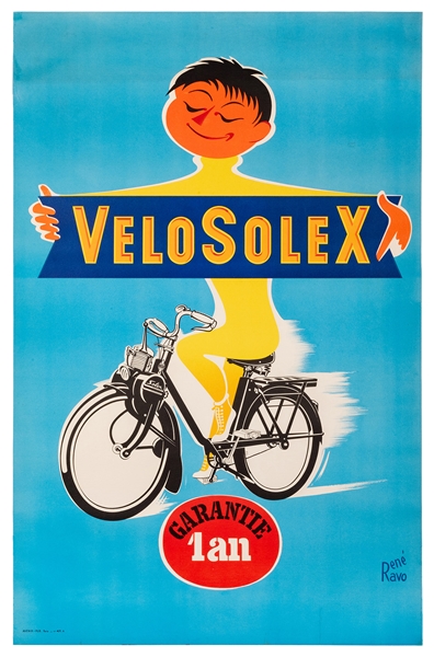  [Bicycles] Ravo, René. Velo Solex. Paris: Avenir, 1960. Lit...