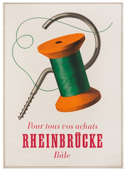  Birkhauser, Peter (1911–1976). Rheinbrucke. Birkhauser and ...