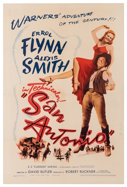  San Antonio. Warner Bros., 1945. Western film starring Erro...