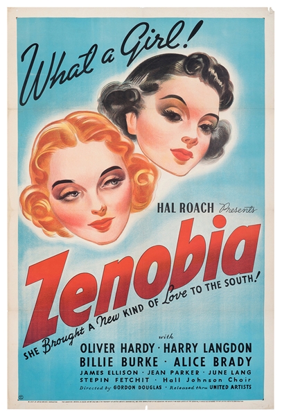  Zenobia. United Artists, 1939. Comedy starring Oliver Hardy...