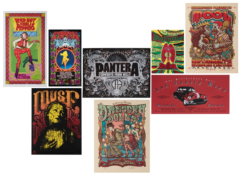  Group of 8 Gig/Concert Posters. 1990s/2010s. Including Red ...