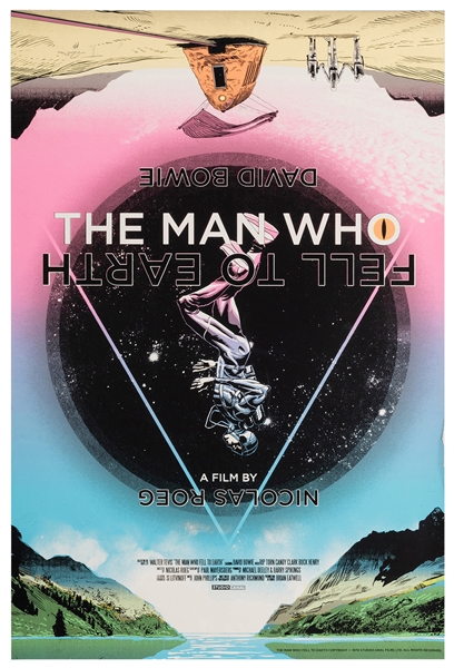  The Man Who Fell to Earth. Silkscreen, signed by designer T...
