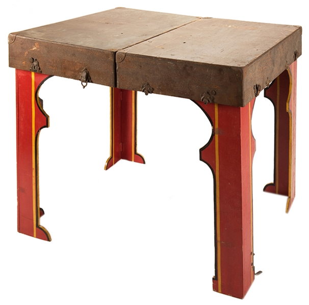  Suitcase-to-Table. Circa 1930s. Large table and collapses i...