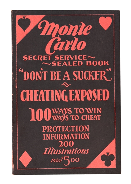  Monte Carlo: Secret Service Sealed Book. 1925. Red and blac...