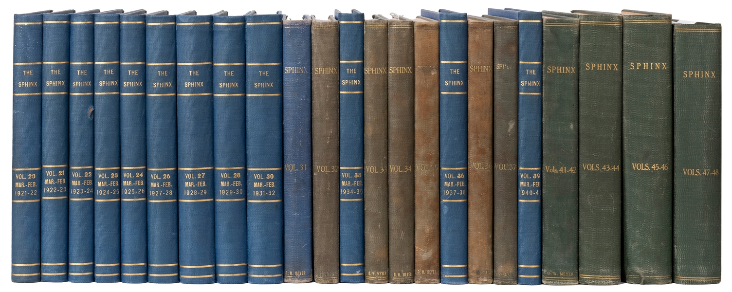  The Sphinx. Collection of Bound Volumes. William Hilliar, e...