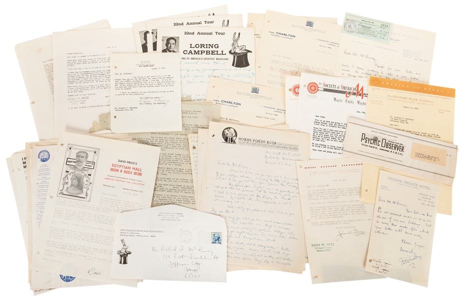  Archive of Magicians’ Correspondence. Group of over 100 let...