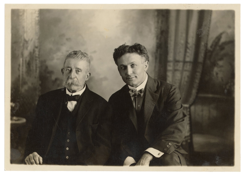  Houdini, Harry (Ehrich Weisz). Photograph of Houdini and Ir...
