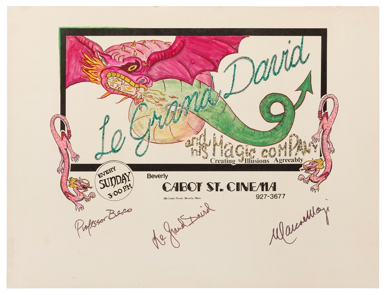  Le Grand David and His Magic Company. Circa 1979. Hand-colo...