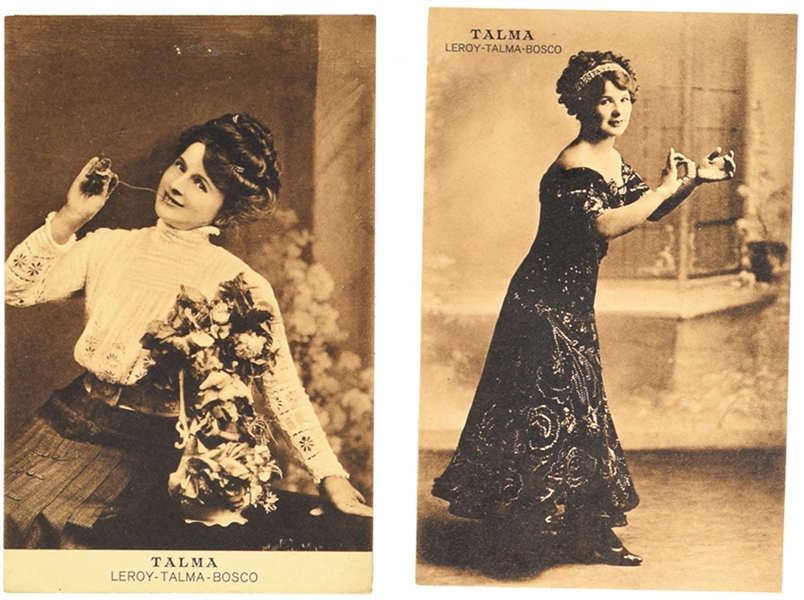  Talma (Mary Ann Ford). Two Vintage Talma Postcards. Circa 1...