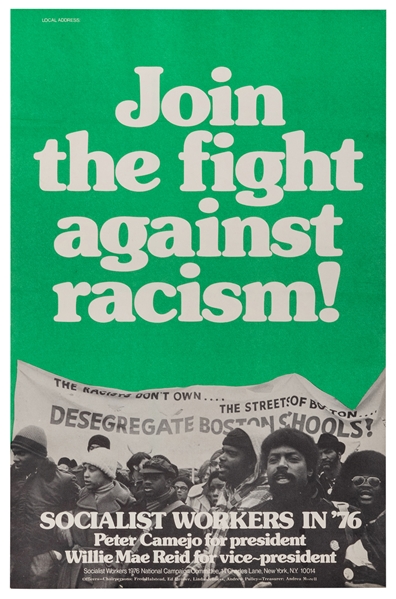  Join the Fight Against Racism! New York, 1976. Offset litho...