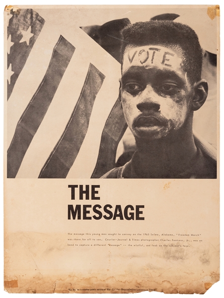  The Message. 1960s. Civil rights poster issued by the Louis...