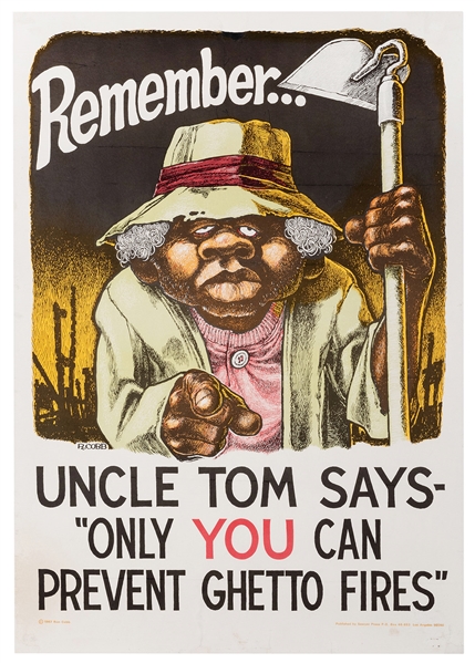  Cobb, Ron. Uncle Tom Says / Only You Can Prevent Ghetto Fir...