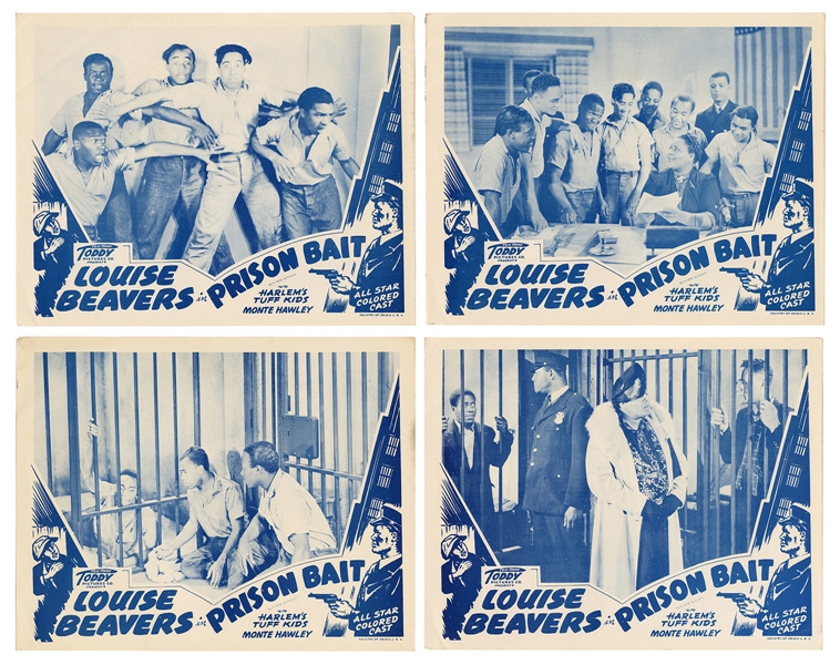  Prison Bait. Toddy, R-1940. Set of four lobby cards for the...