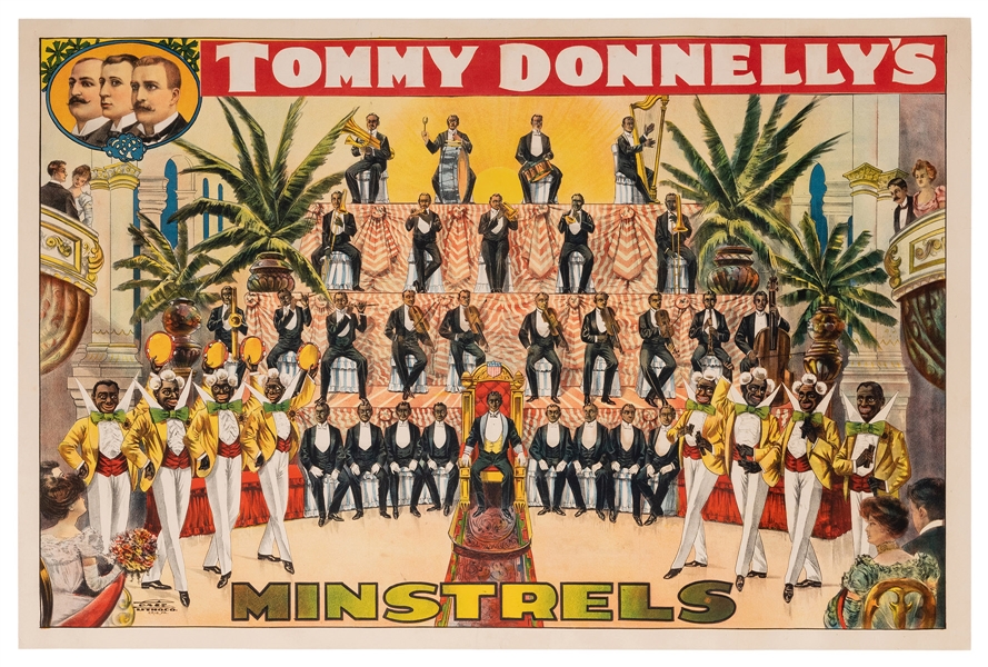  [Minstrelsy] Tommy Donnelly’s Minstrels. Erie Litho, ca. 19...