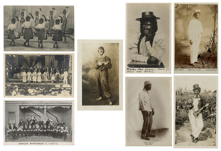  Collection of Approx. 70 Blackface Minstrel Show Postcards,...