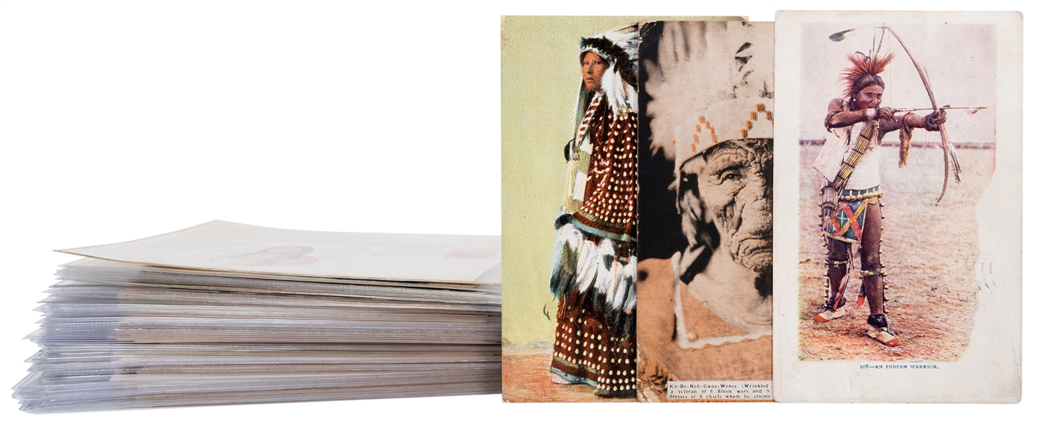  Native American Postcards. Lot of 60. Bulk 1900s/10s. Postc...