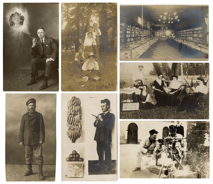  Lot of 25 Real Photo Postcards. Including “five old maids”,...