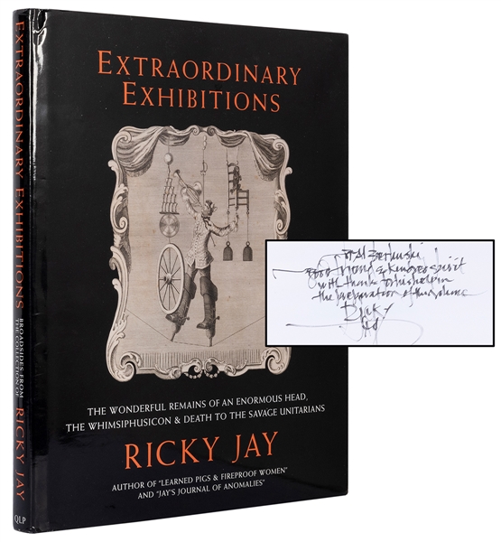  Jay, Ricky. Extraordinary Exhibitions [Presentation Copy]. ...