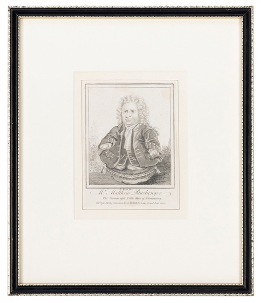  Buchinger, Matthew. Engraved Portrait of Matthew Buchinger....