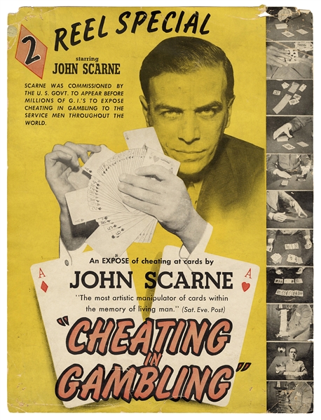  Scarne, John. “Cheating in Gambling” Poster, Reel, and VHS....