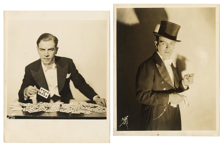  Scarne, John. Pair of Early Publicity Photos of Scarne. New...