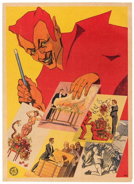  Adolph Friedlander Conjuring Stock Poster. Hamburg, ca. 192...