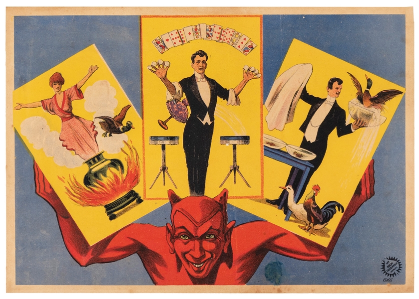  Adolph Friedlander Conjuring Stock Poster. Hamburg, ca. 192...