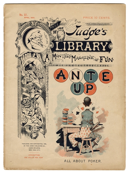  [Poker] Judge’s Library No. 37. “Ante Up”. New York: Judge ...