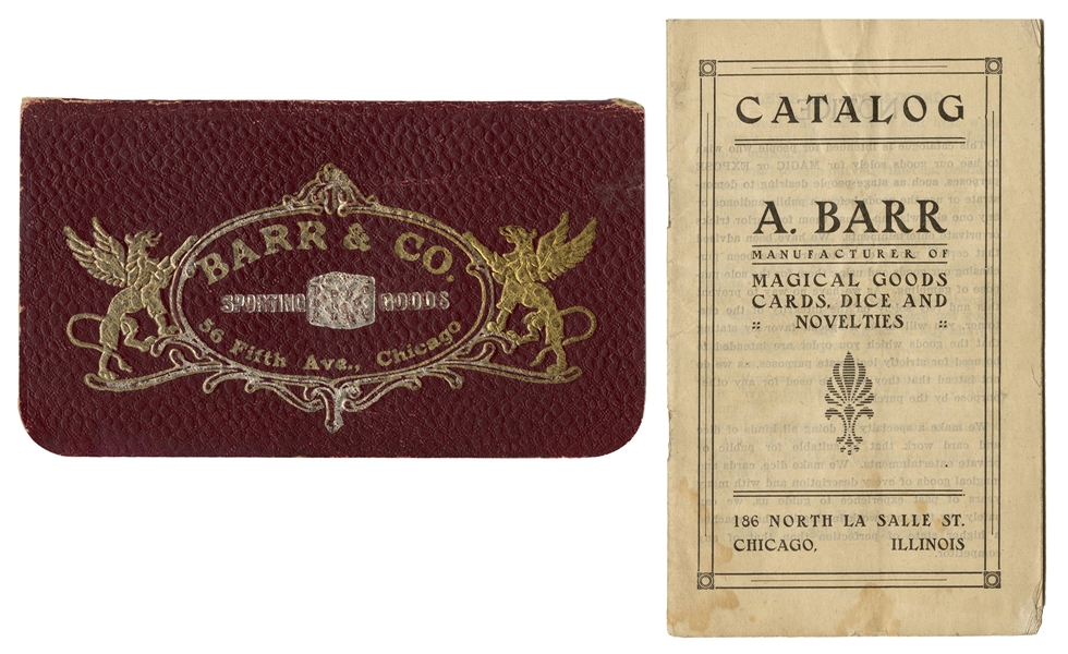  Barr & Co. Two Gambling Catalogs. Chicago, 1900s/10s. Two v...