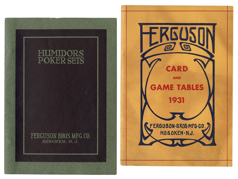  Ferguson Bros. Catalogs. Lot of 3. Hoboken, 1925/31. Wrappe...