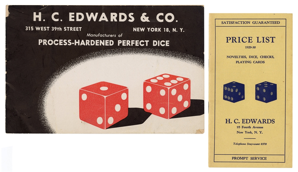  H.C. Edwards. Two Catalogs. Including Price List 1929-30, p...