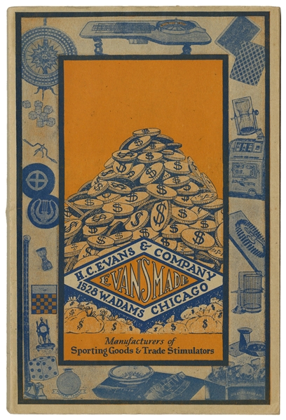  H.C. Evans Gambling Supply Catalog. Chicago, 1929. Original...