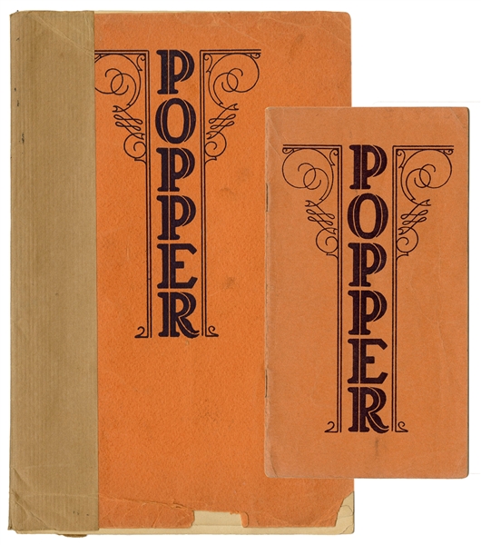  Arthur Popper. Two Gambling Catalogs. New York, ca. 1930. O...