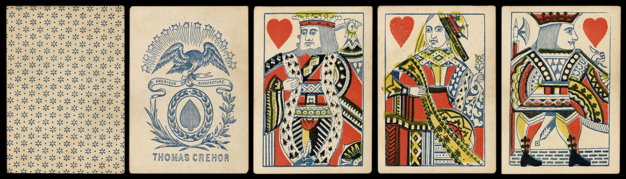  Thomas Crehor American Manufacture Playing Cards. [Massachu...