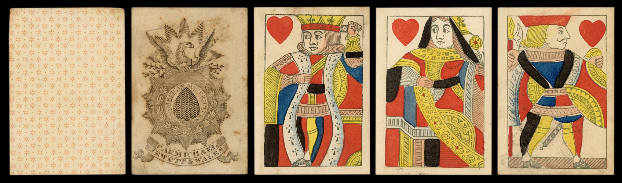 Carmichael, Jewett & Wales Playing Cards. American, ca. 184...