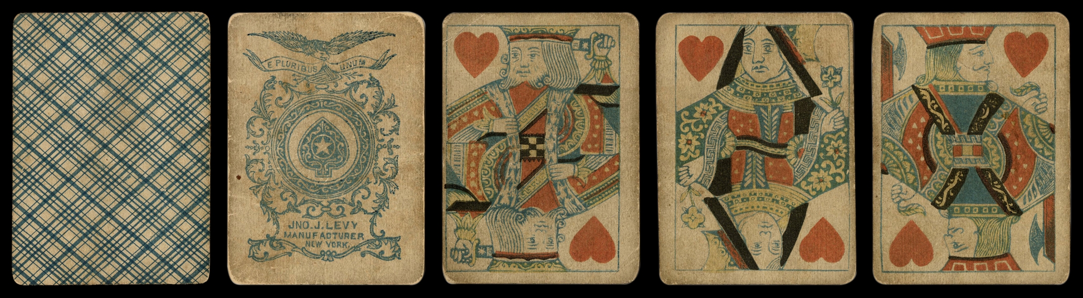  Jno. [John] J. Levy Playing Cards. New York, ca. 1865. 51 o...