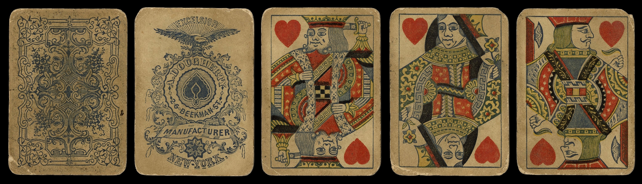  Dougherty Excelsior Playing Cards. New York: Andrew Dougher...