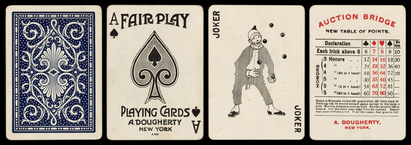  Dougherty Fair Play Playing Cards. New York: Andrew Dougher...
