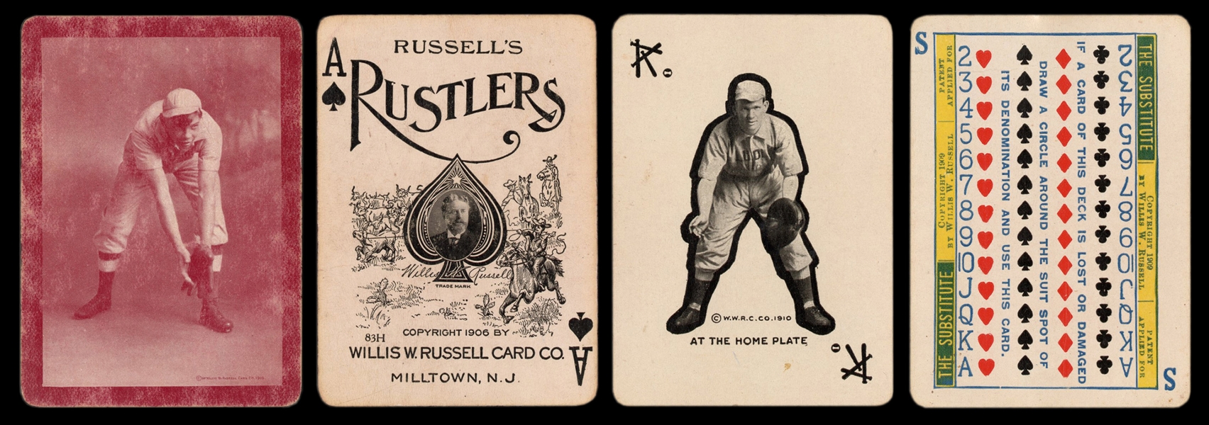  Russell’s Rustlers Baseball-Theme Playing Cards. Milltown, ...