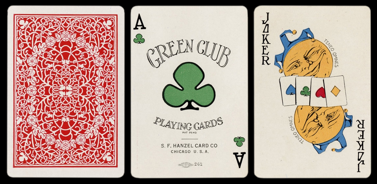  Green Club No Revoke Playing Cards. Chicago: S.F. Hanzel Ca...