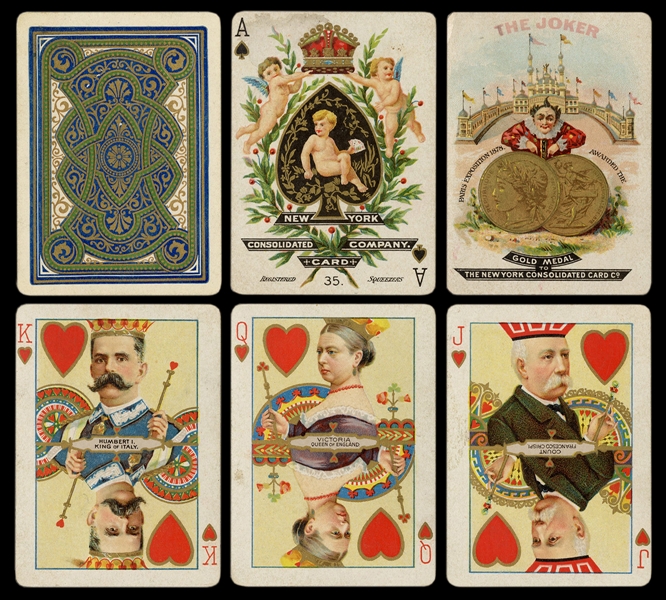  New York Consolidated “Illuminated” Royal Playing Cards. Ne...