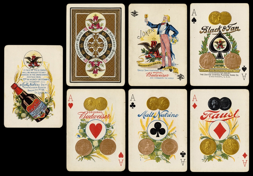  Anheuser-Busch “Army & Navy” Advertising Playing Cards. St....