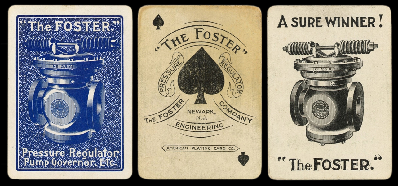  “The Foster” Pressure Regulator Advertising Playing Cards. ...