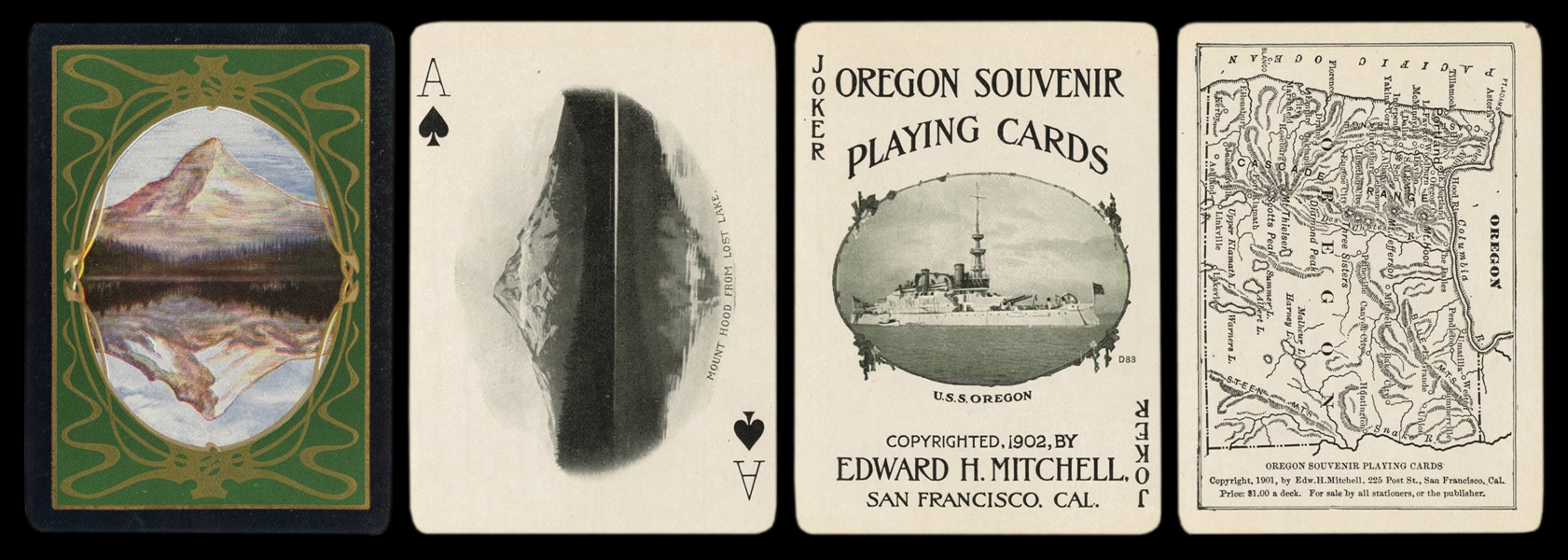  [Oregon] Oregon Souvenir Playing Cards. San Francisco: Edwa...